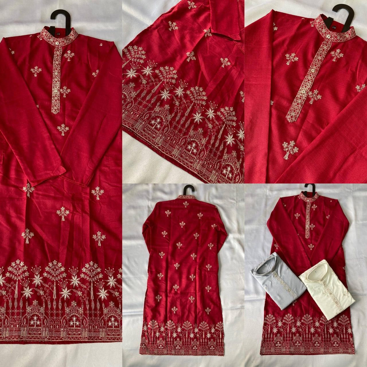 Men’s Cotton Embroidered Kurta – Traditional Occasion Wear