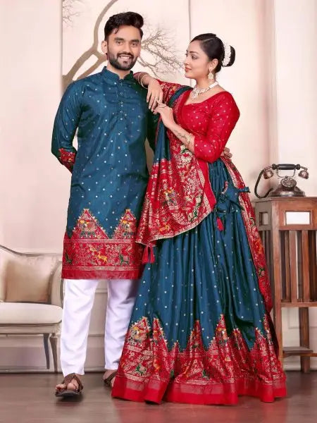 Luxury Festive Couple Outfit Set