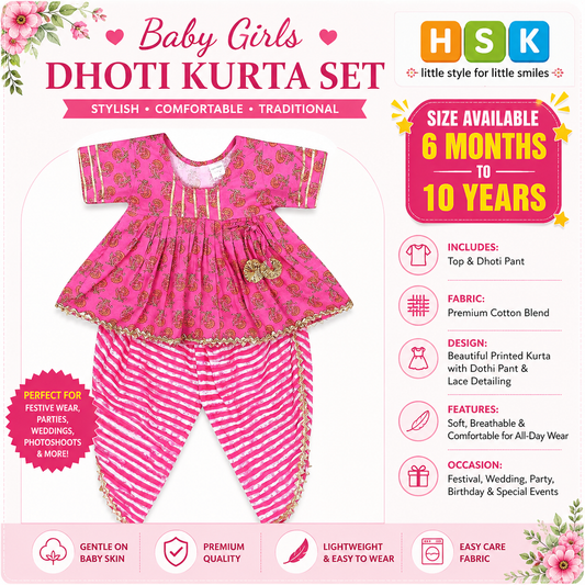 Girls Dhoti Kurta Set